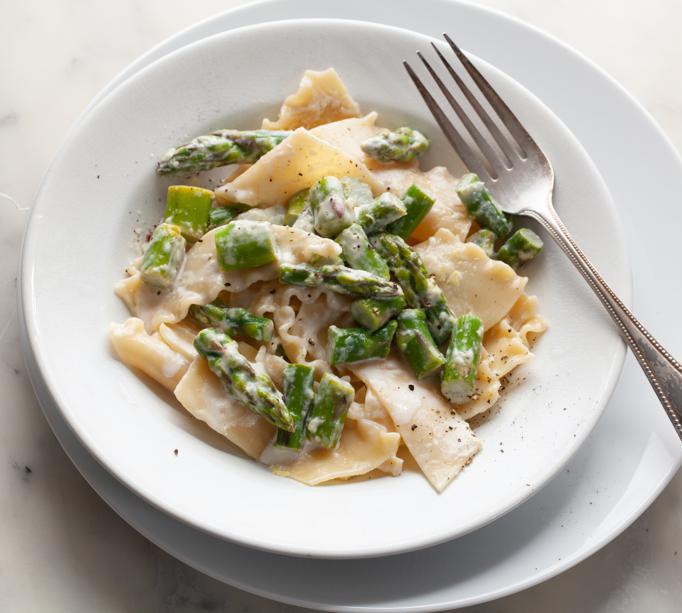 Broken Lasagna with Asparagus and Lemon Cream The Boston Globe