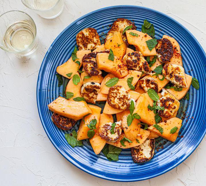 PanGrilled Halloumi and Cantaloupe Salad The Boston Globe