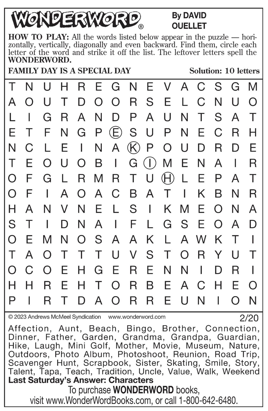 Wonderword - Puzzles